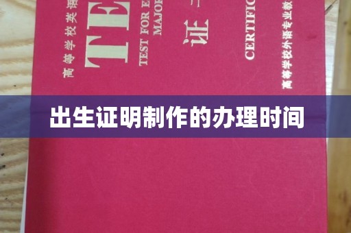 洪洞出生证明制作的办理时间